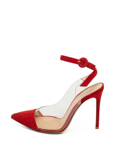 Pre-owned Gianvito Rossi Anise Ankle-strap Pumps In Red