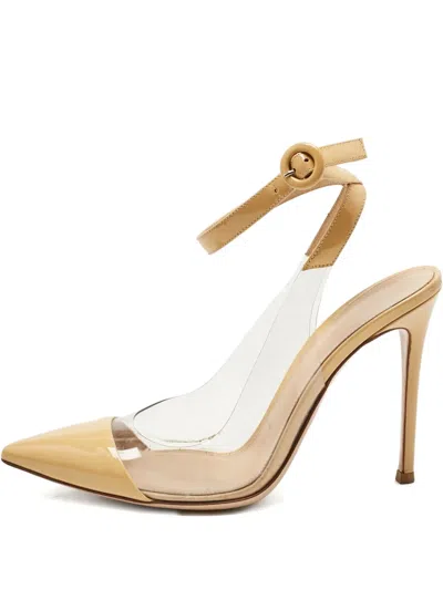 Pre-owned Gianvito Rossi Anise Pointed-toe Pumps In Neutral