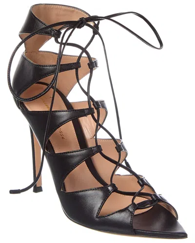 Gianvito Rossi Anjelica Leather Sandal In Black