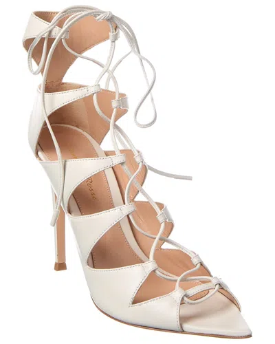 Gianvito Rossi Anjelica Leather Sandal In White