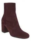 Gianvito Rossi Soft Suede Ankle Boot With Block Heel In Animal Print