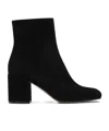 Gianvito Rossi Block Heel Ankle Boots With Suede Finish