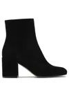 Gianvito Rossi Block Heel Ankle Boots With Suede Finish