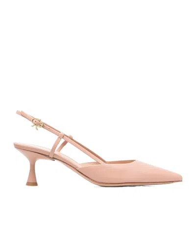 Gianvito Rossi Ankle-bound Shoes With Pointed Heels In Nude