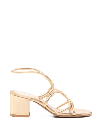 Gianvito Rossi Multi Way Strap Heeled Sandals In Yellow