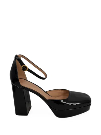 Pre-owned Gianvito Rossi Ankle Strap Platform Pumps In Black