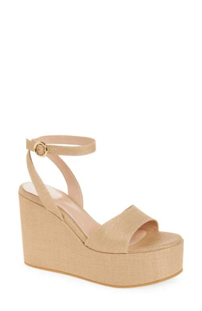 Gianvito Rossi Ankle Strap Wedge Sandal In Brown