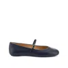 Gianvito Rossi Ankle-strap Fabric Ballet Flat In Blue