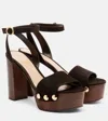 Gianvito Rossi Sandal Clog Block Heel Platform Ankle Strap In Brown