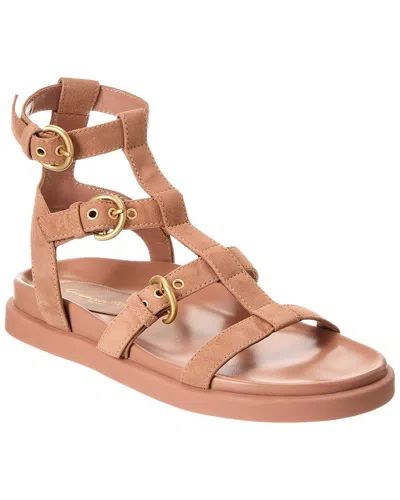 Gianvito Rossi Arena Suede Sandal In Brown