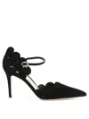 Gianvito Rossi Ariana D'orsay 85mm Suede Pumps In Black