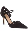 Gianvito Rossi Ariana D'orsay 85mm Suede Pumps In Black