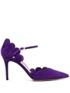 Gianvito Rossi Suede Pumps In Purple