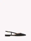 Gianvito Rossi Ascent Leather Point-toe Flats In Black