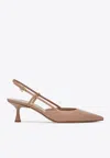 Gianvito Rossi Peach Ascent 55 Slingback Women In Pink