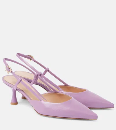Gianvito Rossi Ascent 55 Leather Slingback Pumps In Melrose