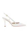 Gianvito Rossi Ascent Slingback Pumps With Back Strap In White