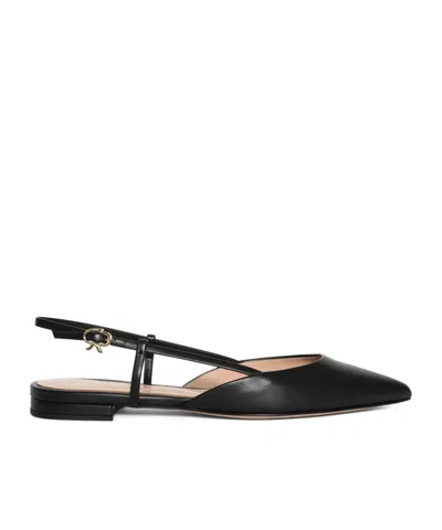 GIANVITO ROSSI ASCENT LEATHER BALLERINA SHOES