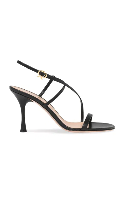 Gianvito Rossi Ascent Leather Sandals In Black
