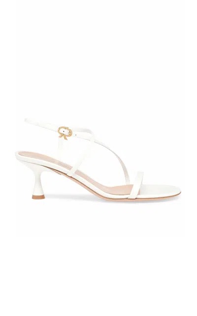 Gianvito Rossi Ascent Leather Sandals In White