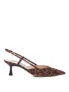 Gianvito Rossi Ascent Leopard-print Suede Slingback Pumps In Animal Print