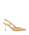 Gianvito Rossi Ascent Metal Slingback In Neutrals