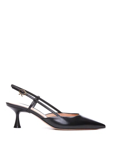 Gianvito Rossi Ascent Pointed Sling Sandals In Black