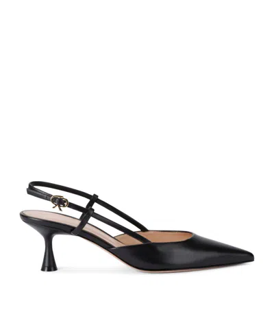 Gianvito Rossi Ascent Pointed Sling Sandals In Black