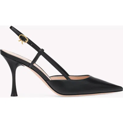Gianvito Rossi Ascent Slingback In Black Leather