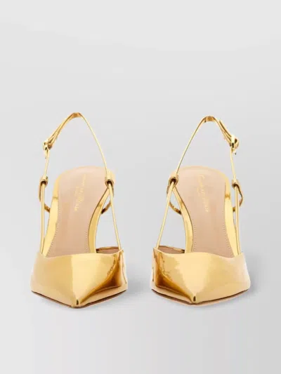 Gianvito Rossi "ascent" Slingback Pointed Toe Metallic Pumps