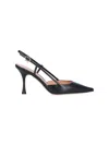 Gianvito Rossi 85mm Ascent Leather Slingback Pumps In Black
