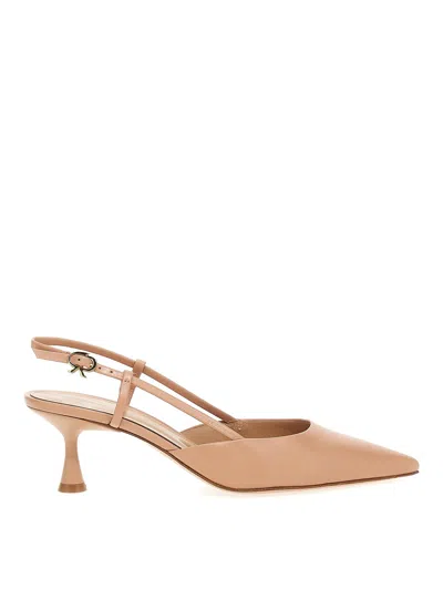 Gianvito Rossi Ascent Slingbacks In Nude & Neutrals