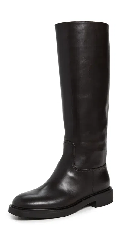 Gianvito Rossi Ascott Calf Boots Moka In Brown