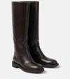 Gianvito Rossi Ascott Leather Knee-high Boots In Moka