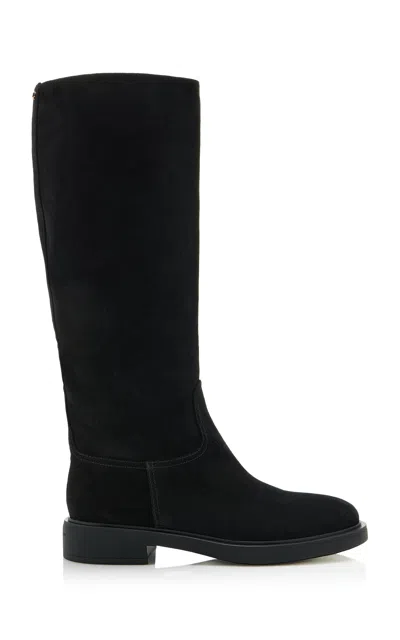 Gianvito Rossi Ascott Suede Boots In Black