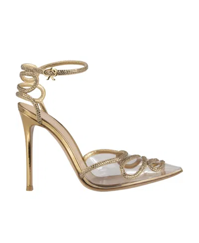 Gianvito Rossi Atlantis Pointed-toe Pumps In Gold