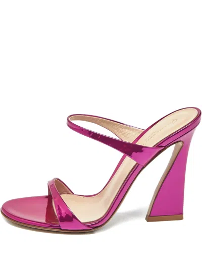 Pre-owned Gianvito Rossi Aura Leather Sandals In Pink