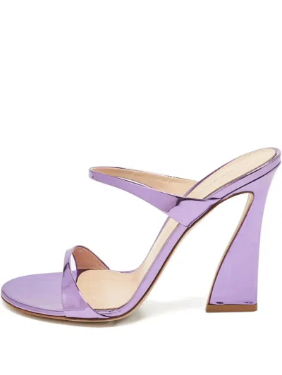 Pre-owned Gianvito Rossi Aura Leather Sandals In Purple