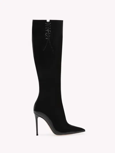 Gianvito Rossi Avril Boot In Black Patent