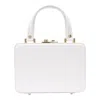 Gianvito Rossi Box Leather Top-handle Bag In White