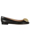 Gianvito Rossi Black Nappa Leather Ballerina In Nero Black