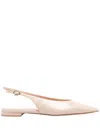 Gianvito Rossi Lindsay 20 Patent Leather Slingback Ballet Flats In Neutrals