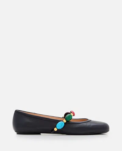 Gianvito Rossi Ballerinas With Stones In Black