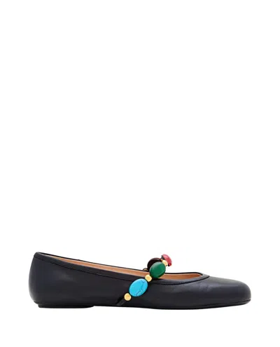 Gianvito Rossi Ballerinas With Stones In Black
