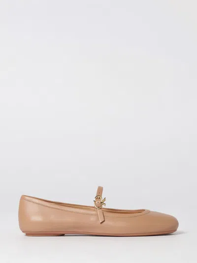 Gianvito Rossi Round Head Ballet Flats In Pink