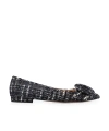 Gianvito Rossi Venezia Boucle Buckle Ballerina Flats In Black