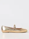 Gianvito Rossi Elegant Ballerina Flats With Ribbon Buckle In 米色