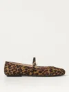 Gianvito Rossi Carla Leopard Print Ballet Flats In Beige