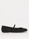 Gianvito Rossi Claudia Suede-trimmed Lace Mary Jane Flats In Black
