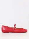 Gianvito Rossi Woman Ballet Flats Red Size 8 Leather In Tobacco